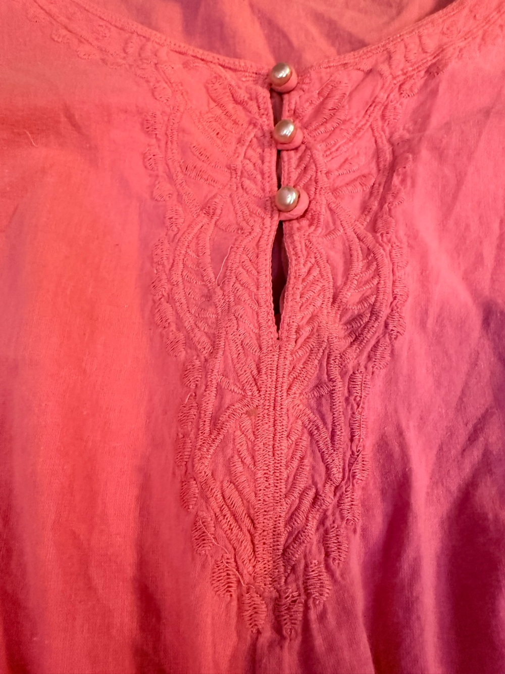 RETRO Pink EMBROIDERY TOP PINK - Picture 3 of 8